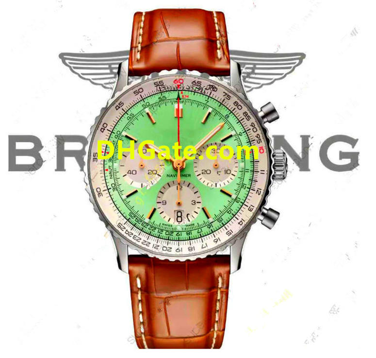 Breidlting BR 1884 Watch Chronomat Mens Breidlting Designer Superclone Watches Men Leather Metal High Quality Quartz Battery Navitime Super Ocean Sea Watch Gifts