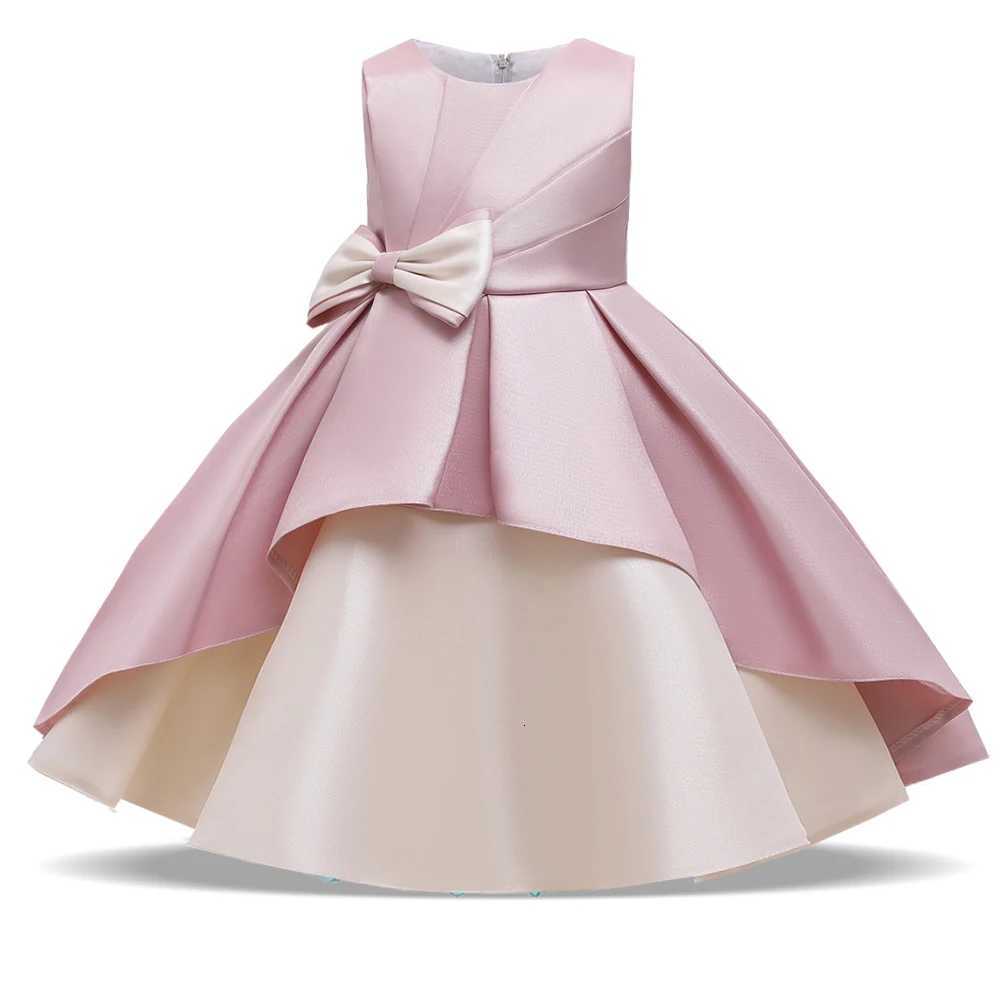 Elegant Bow Wedding Girls Dress Prom Kid Party Princess Dresses For Girl Bridesmaid Red Christmas Evening New Year Dress Vestido Z250926