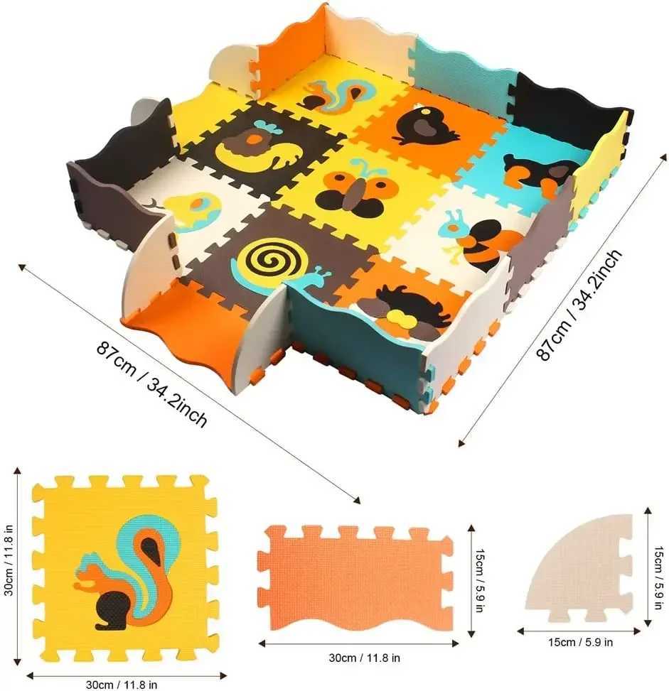 Animal Pattern Baby Play Mat Puzzle Toys For Kids Children EVA Foam Yoga Crawling Mats Floor Tapete Room Decor Baby Child Gifts C250926