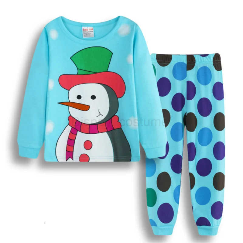 Disney Childrens Pajama Set Boys and Girls Full Print Cotton Mermaid Cartoon Pajama 2ps Comfortable Long Sleeve Home suit H250926