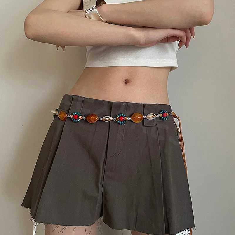 Bohemian Style Woven Waist Rope Ethnic Style Beaded Women Belt Casual Vacation Style Waist Rope Clothing Accessories Gifts L250926