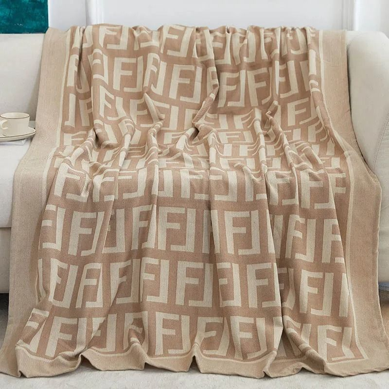 Woven Blankets Soft Cozy Lightweight Throw Blanket for Couch Bed Chairs Camping Airplane Travel