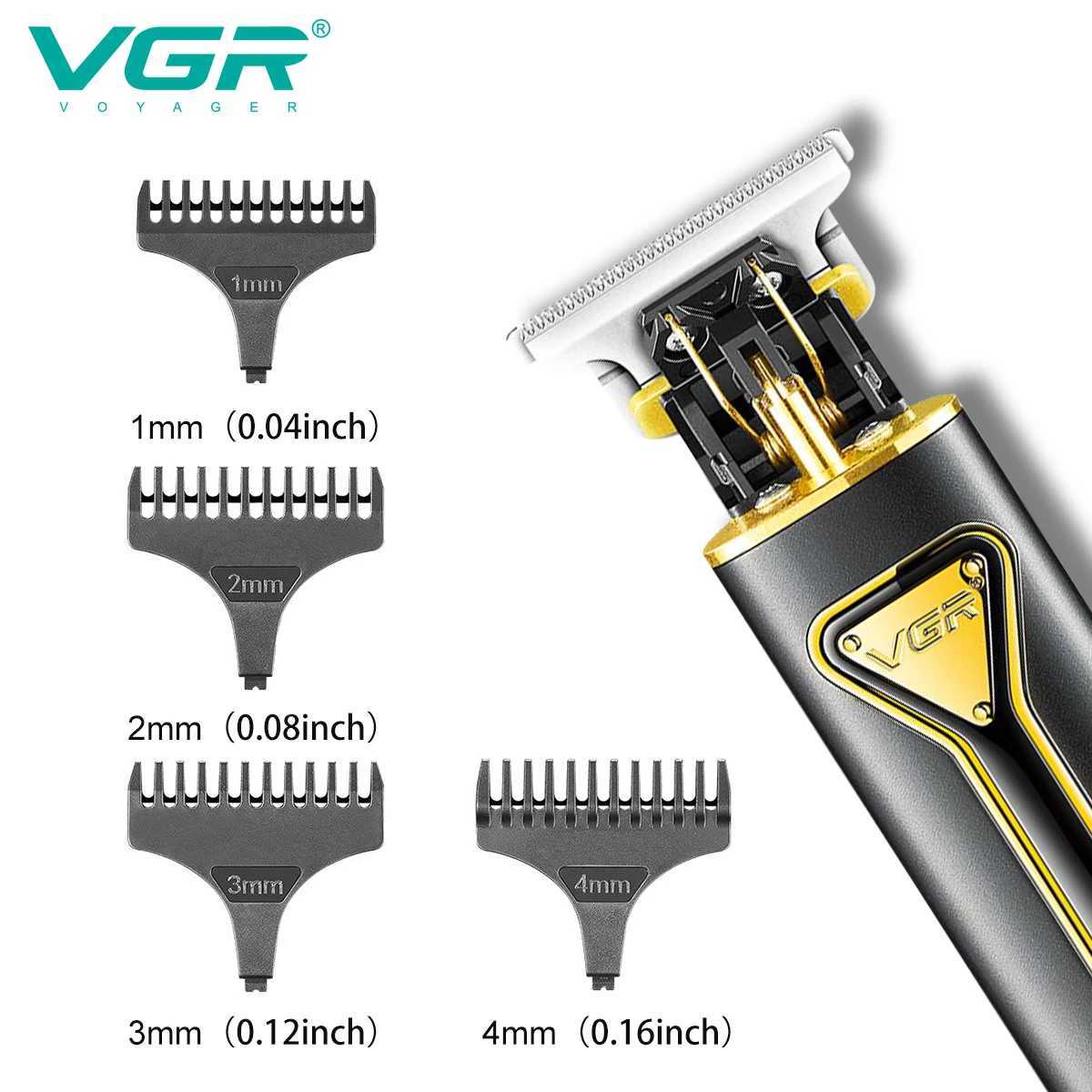 T9 Hair Clipper Metal Hair Trimmer Professional Beard Shaver Rechargeable Haircut Machine Cordless Trimmer for Men New V009 R250926