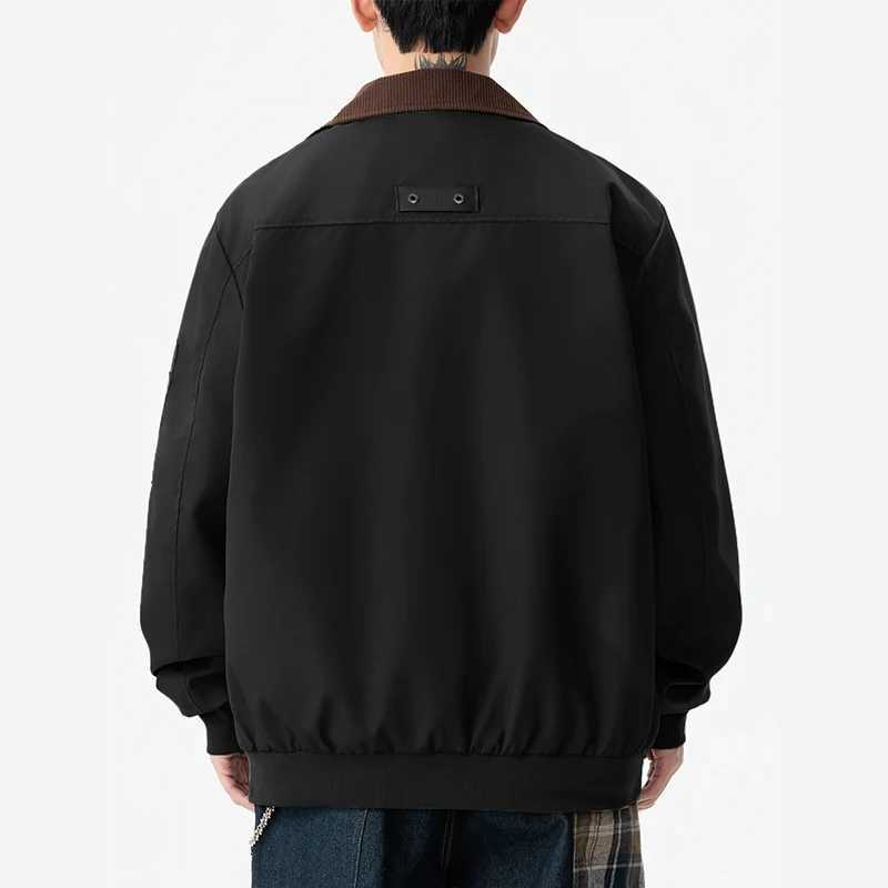 New Luxury Corduroy Jackets Men Retro Brand Bomber Jacket Mens Spring Autumn Pilot Coat Lapel Men Clothing Varsity Cargo Jacket W250926