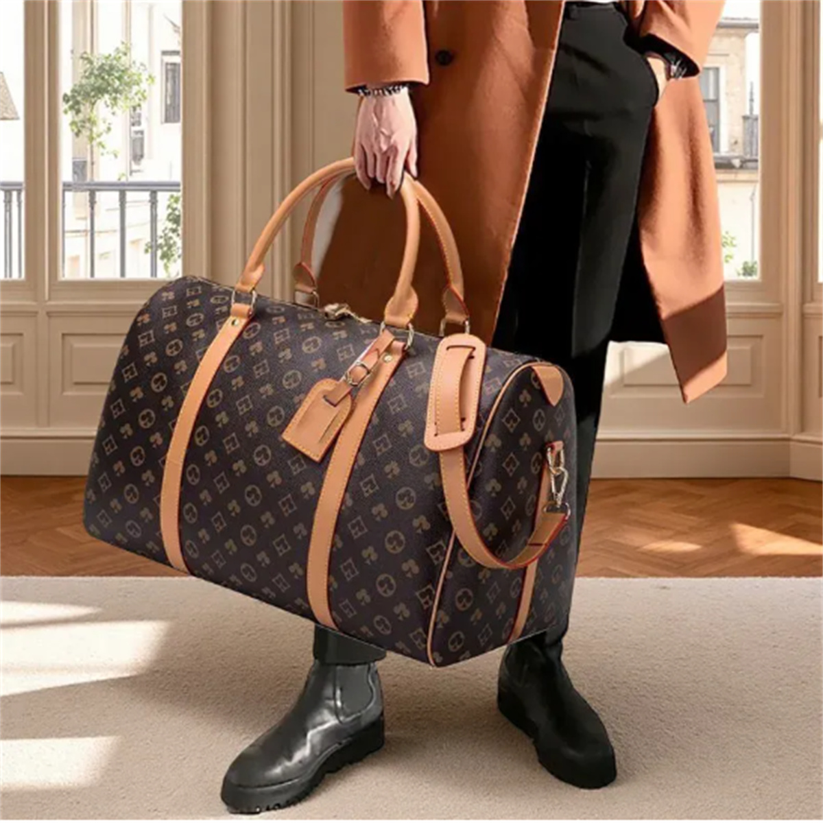 Top Quality New Men Duffle Bag Women Travel Bags Hand Lage Travel Bags Men Pu Leather Handbags Large CrossBody Bags Totes Purse