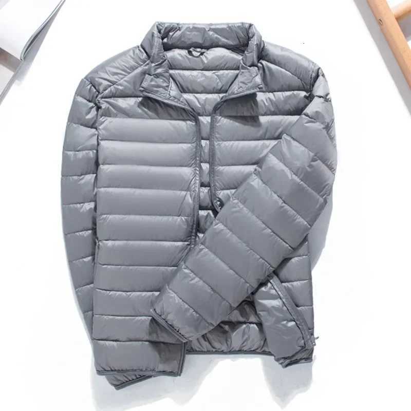Mens Ultra Light Standing Collar Down Jacket Travel Ultra Light and Portable New Series Jacket Warm Foldable White Duck Down W250926