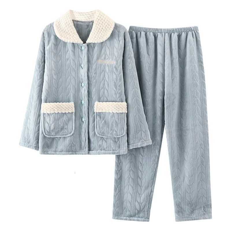 Womens Winter Thick Coral Fleece Flannel Pajamas Set Home Clothes Warmth Comfortable Sleepwear New Hot Sale Of The Season Style Z250925