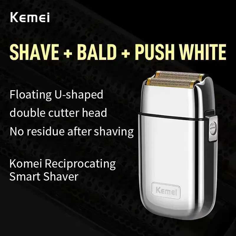 Kemei Hair Clipper KMTX1 KM2010 KM1949 Professional Metal Body Electric Trimmers Rechargeable Mens Shaver Gold and Sliver R250926