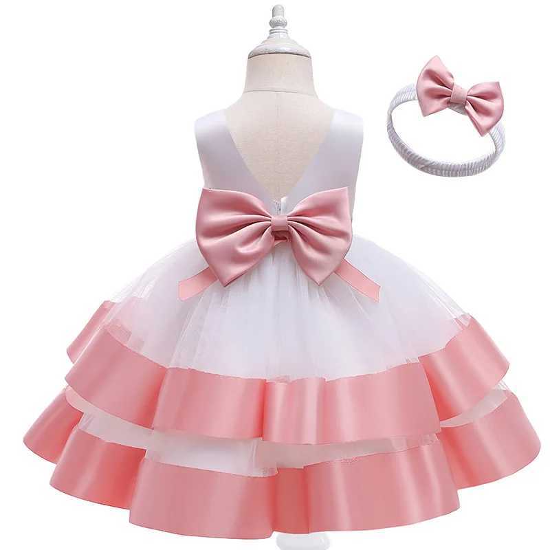 Baby Girls Princess Party Dress Flower Elegant Wedding Children Lace Mesh Tutu Wedding Christmas Birthday Dress Z250926