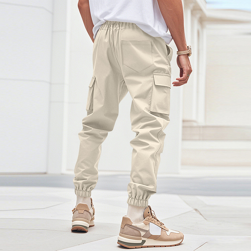 Men Cargo Jogger Pants Autumn Hip Hop Street wear Loose Trousers Multi Pocket Solid Color Overalls GYM Sports Wear European size: S-3XL