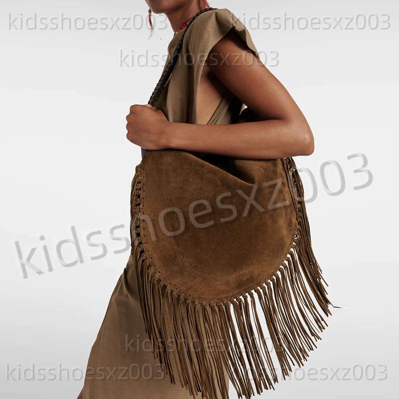 Isabelle Marants Designer Bag Autumn Winter New Vintage Tassel Suede Surface Matte Single Shoulder Bag Large Capacity Handbag Crossbody For Women Kid Bag