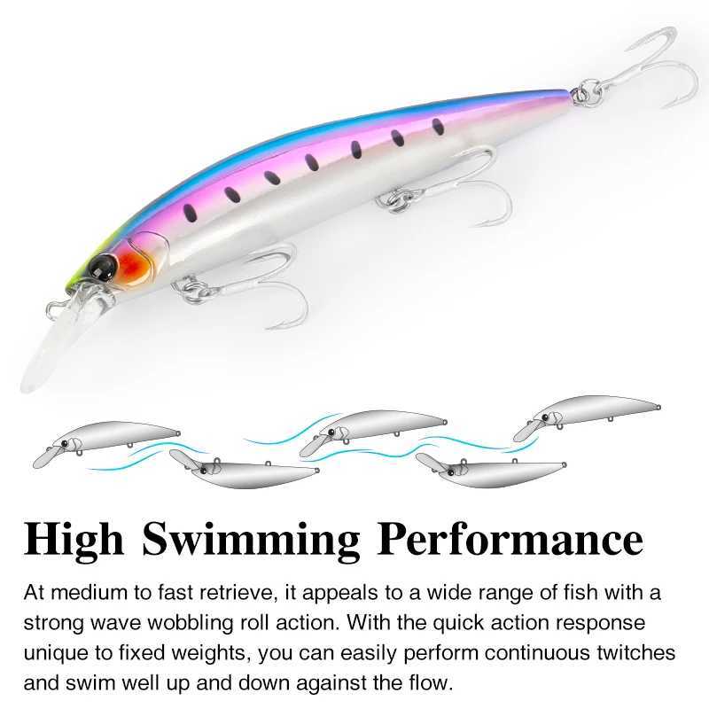 TSURINOYA 110mm 37g Heavy Weight Sea Fishing Lure Max 80m Ultra Long Casting Sinking Minnow WIZARD 110S Artificial Hard Baits W250926