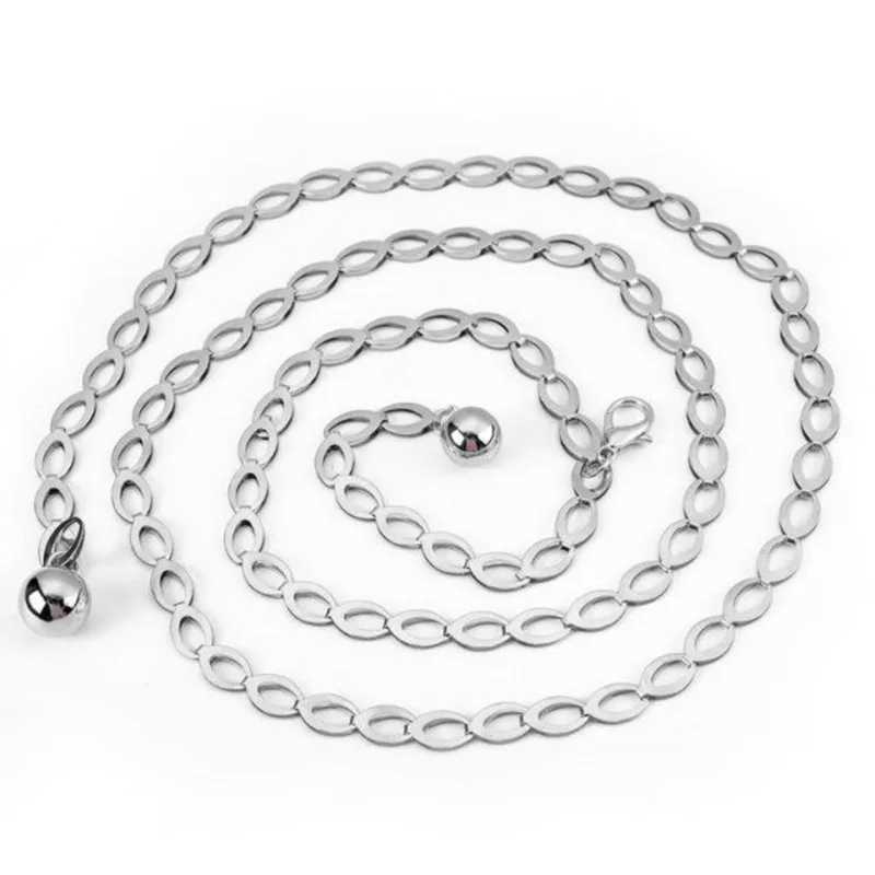 Metal hook adjustment waist chain womens fashion versatile decorative dress personalized chain Korean version waist thin belt L250926