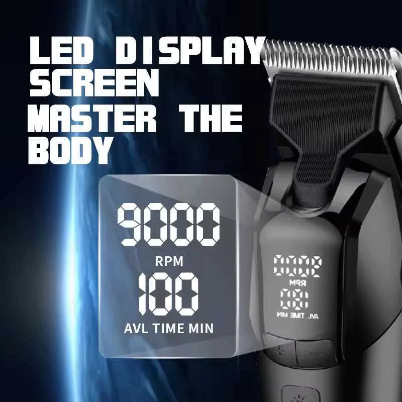 Kemei KM1858 9000RPM 10W Hair ClipperKM264 Rechargeable Electric TrimmerOriginal Shaver For Men Barber Clippers Kit R250926