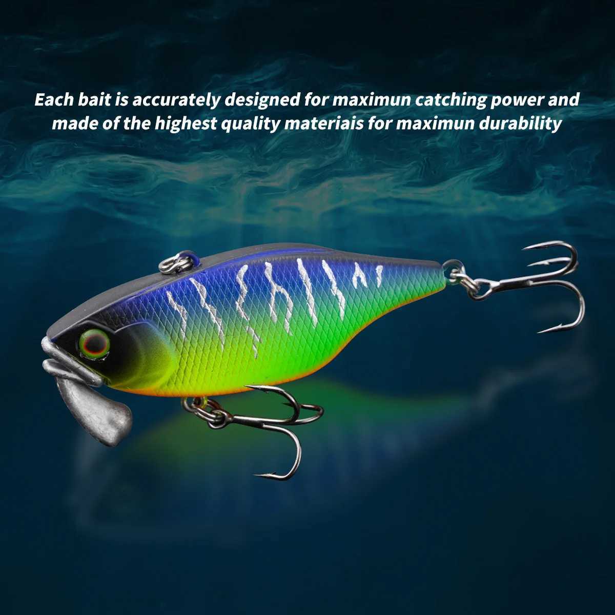 60mm 18g Testar Jig Vibration Bait Long Casting VIB Wobbrs Swimbait Winter Ice Fishing Trout Pike Dogfish W250926