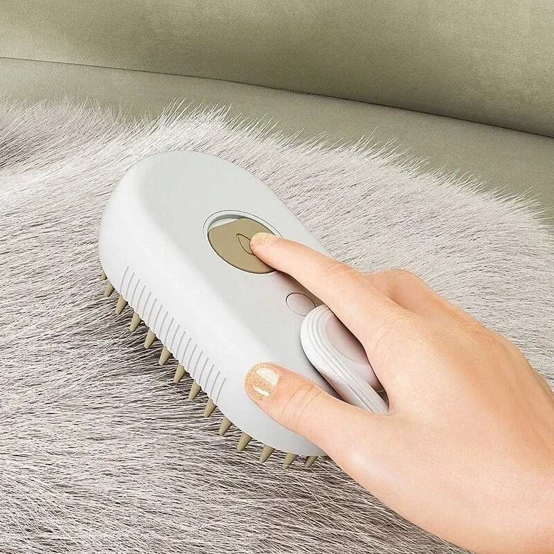 2025 new Cat Dog Pet Massage 3 in 1 One Button Steam Spray Folding Rotatable Floating Bath Hair Removal Brush Comb