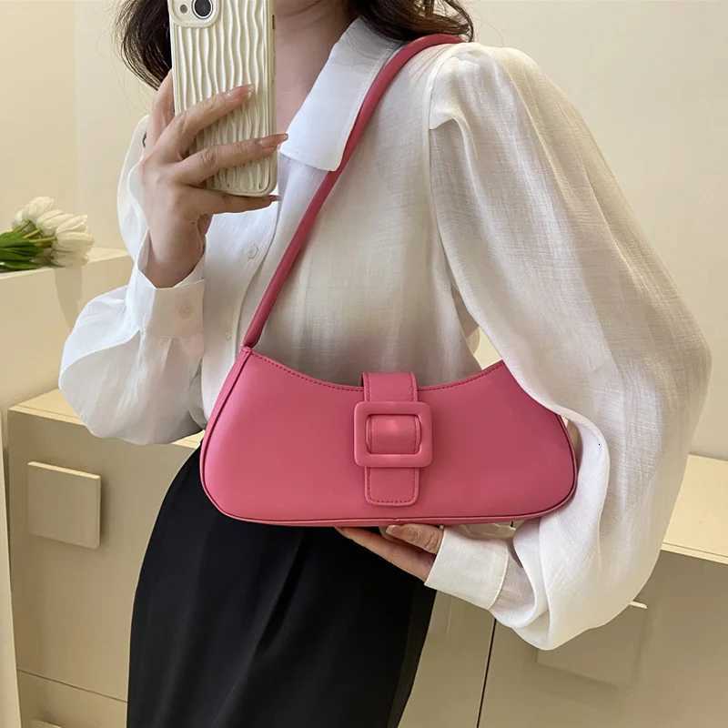Fashion Designer Handbags Women Shoulder Bag Simple Style Solid PU Leather Ladies Underarm Bags Z250926