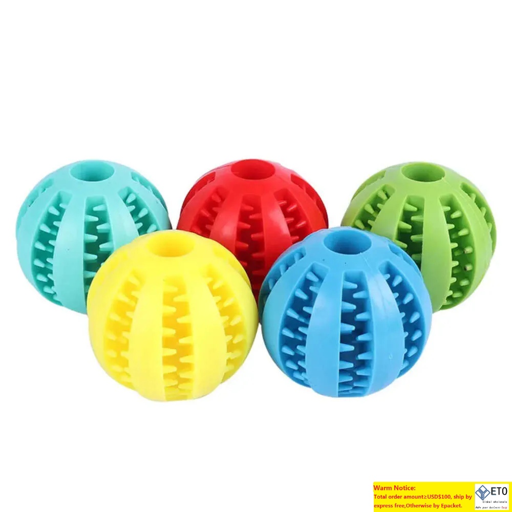 Treat Ball Interactive Dog Funny Elasticity Pet Chew Toy Dogs Tooth Clean Balls Of Food Extra-Tough Rubber 5Cm LL