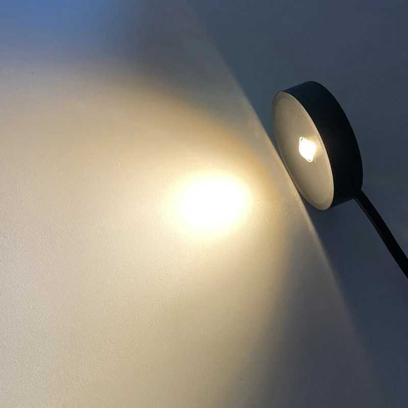 Ultra Slim 8mm USB Spotlight Downlight Round 5V 05W 12V 1W Jewellery Cabinet Wine Cabinet Display Cabinet Mini LED Warm White C250925
