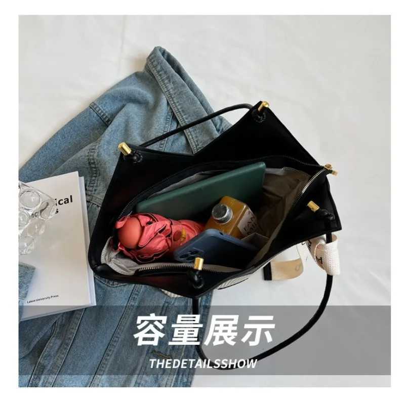 Korean Style Womens Shoulder Bag Large capacity Casual Totes For Women Shoulder Bags With Ribbons New Fashion Handbags FemaleW250926