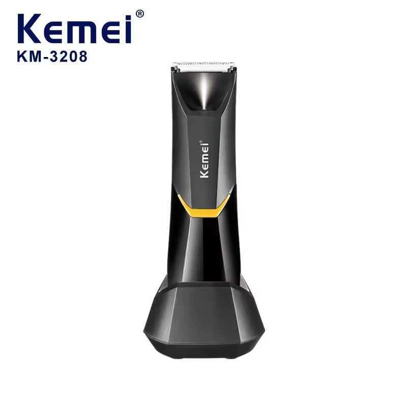 Kemei KM3208 Electric Hair Trimmer Waterproof Body Ceramic Cutter Shaver Trimmer For Sensitive Areas Safe And Painless Pruning R250926