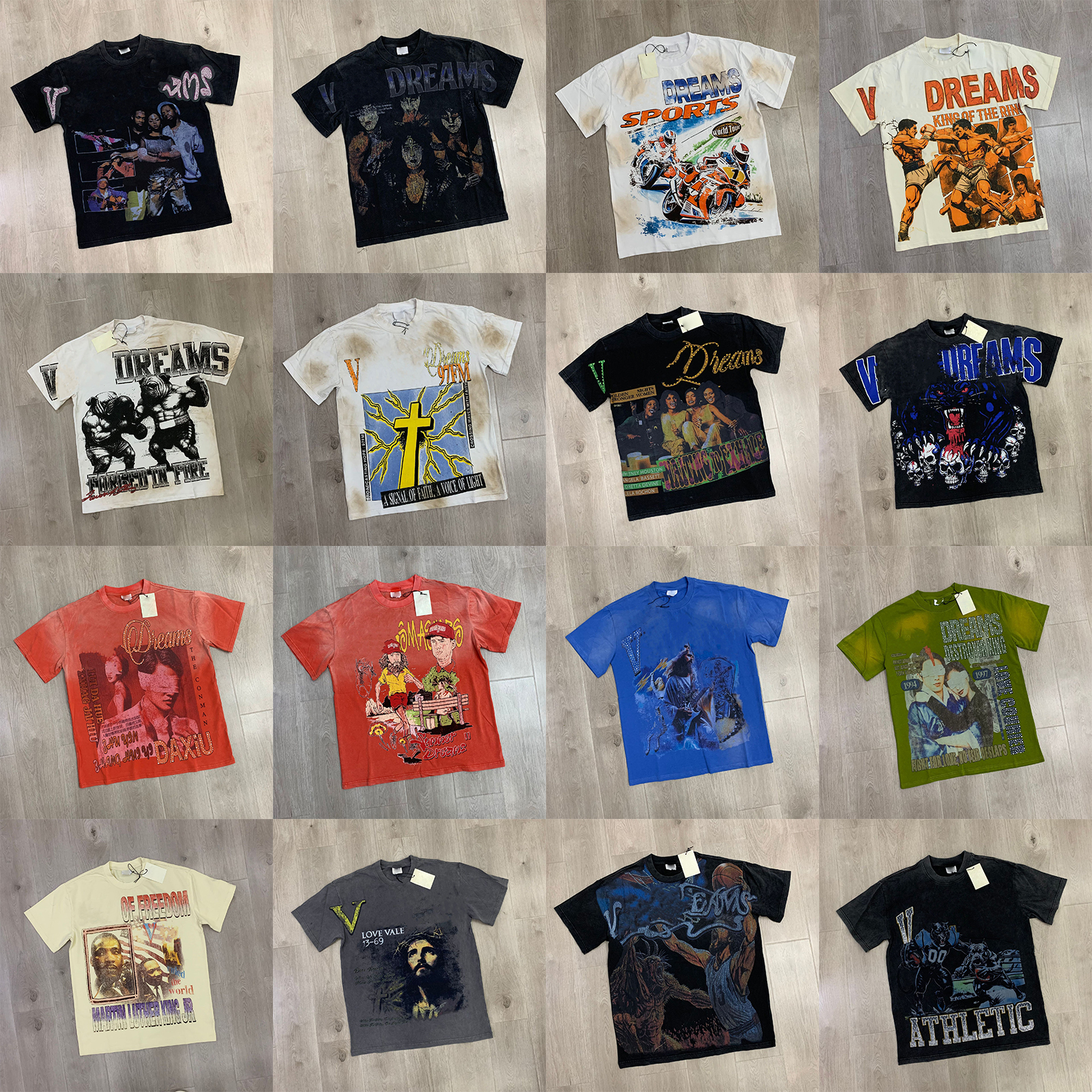 Designer Mens T Shirt Letter Print Washed Graphic Tee Vintage Hip Hop Shirts Casual Loose Short Sleeve Tops Men