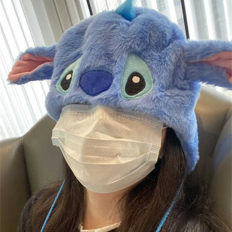 Disney Personalized Series Stitch Cute Creative Cartoon Pattern Men and Womens Winter New Warm Ear Protection Hat Holiday Gift H250926