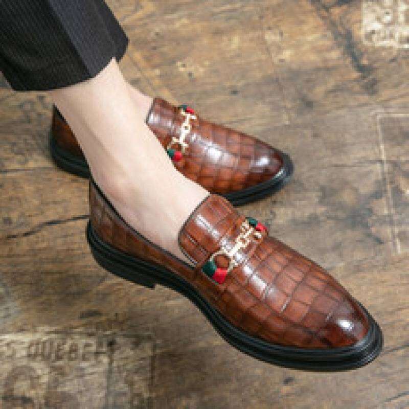 Summer Square Shaped Business Suit Men's Leather Shoes