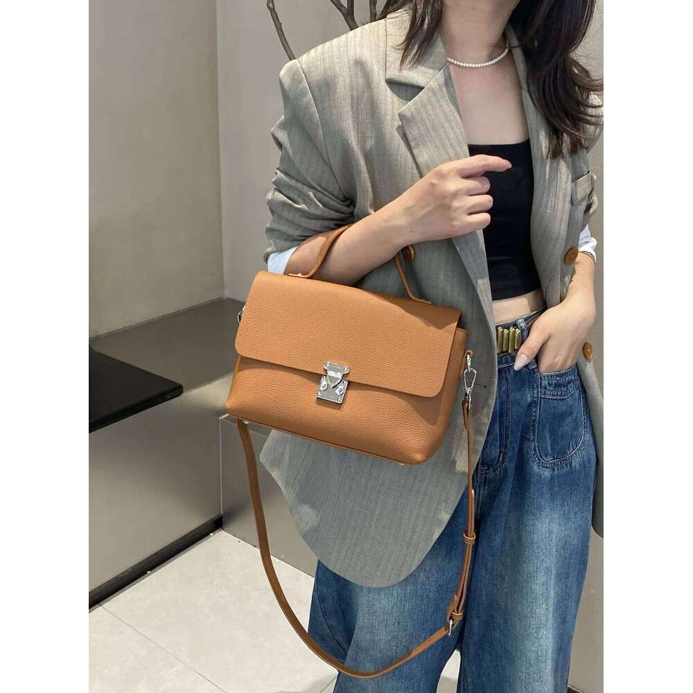 Female Commute Soft Handbags Women's Casual Cow Genuine Leather Shoulder Bags Ladies Travel Retro Cowhide Crossbody Bag Suotong2509