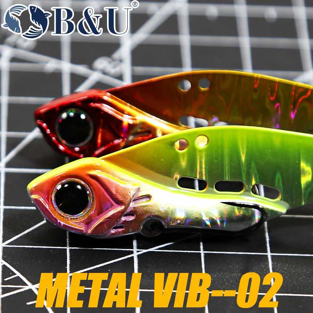 BU Blade Bait Spinner Spoon Metal Jig Bait VIB Sinking Spinning Treb Hook Spinneait Pesca Pike Carp Sea Fishing Lure W250926