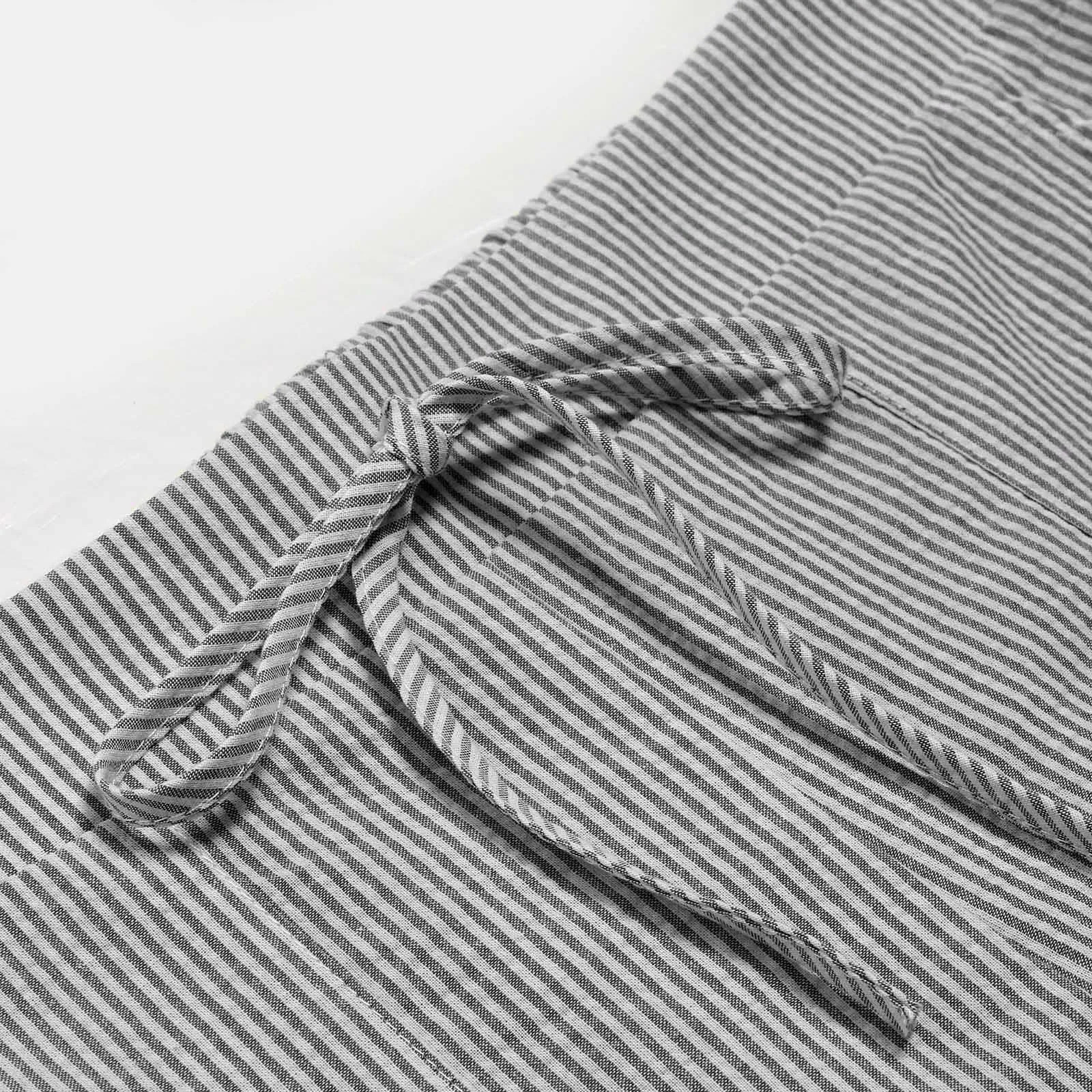 womens fashion Linen Straight Pants Drawstring Elastic high Waist Wide Leg Pants Vertical stripes print Trousers With Pockets250922