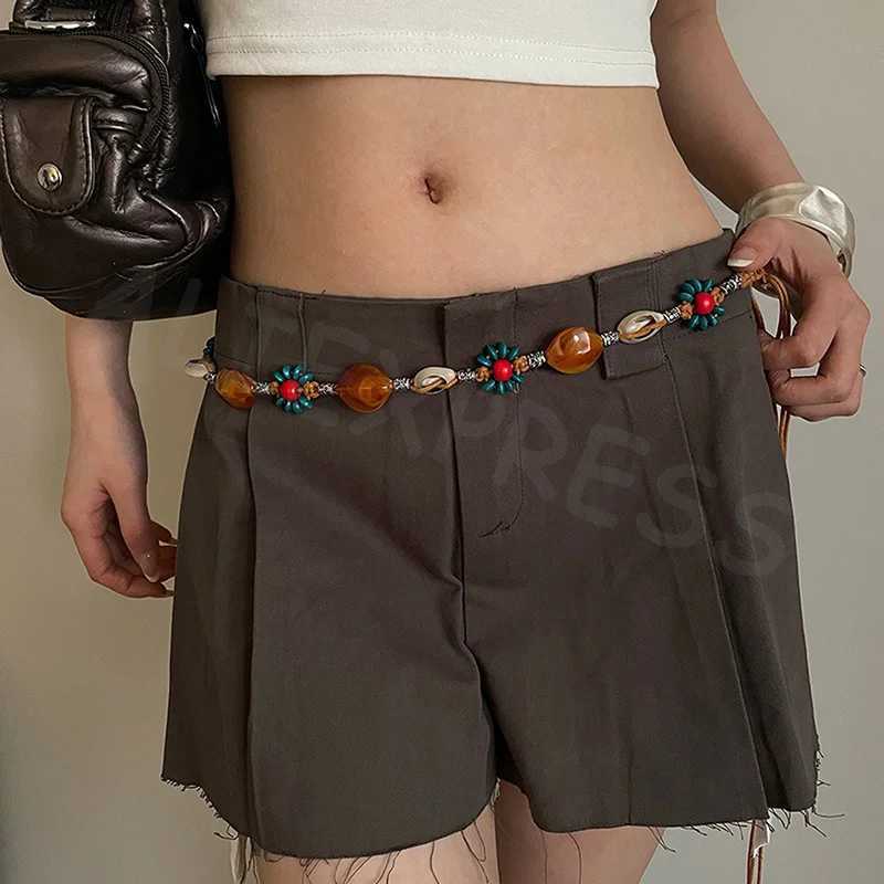 Bohemian Style Woven Waist Rope Ethnic Style Beaded Women Belt Casual Vacation Style Waist Rope Clothing Accessories Gifts L250926