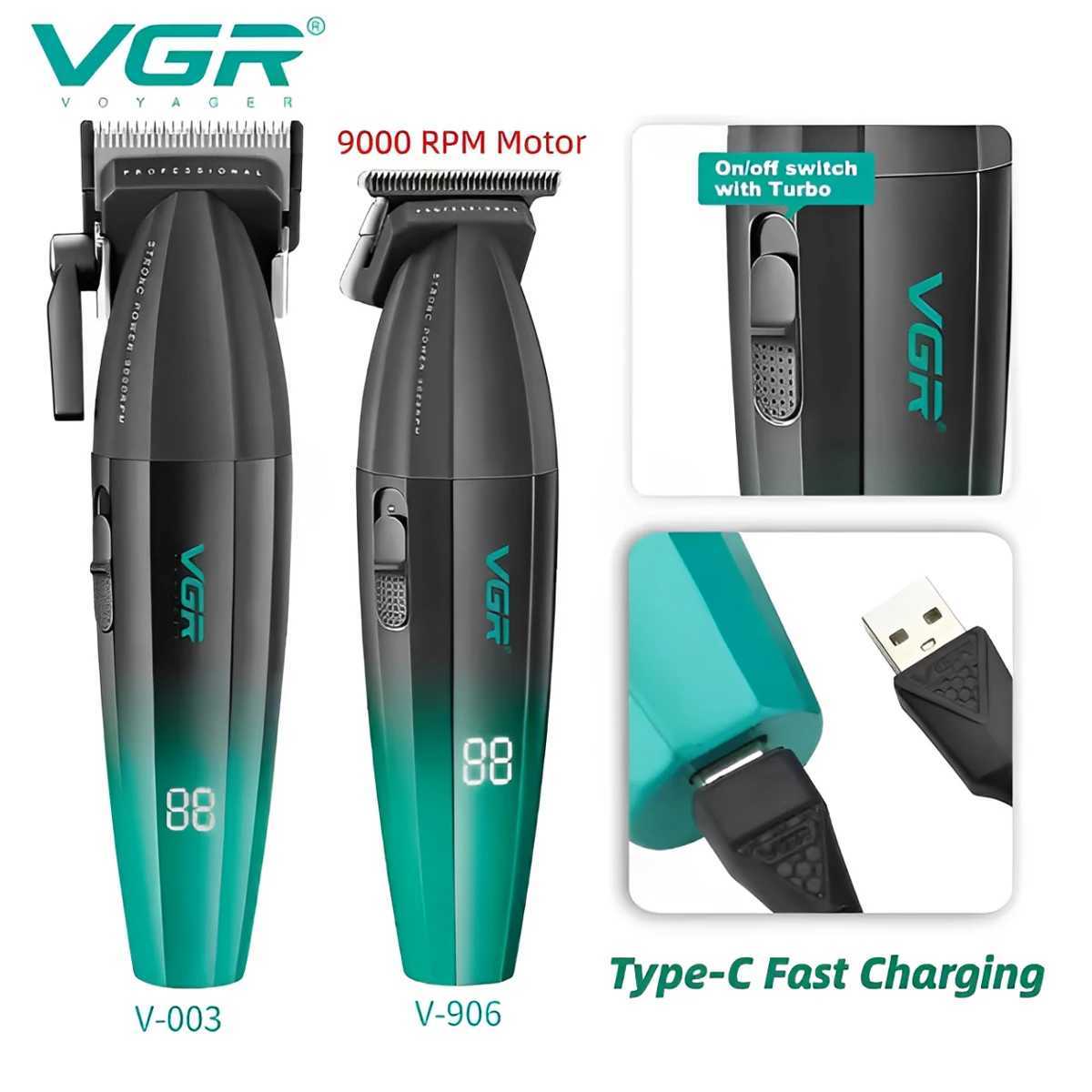 Hair Salon Home Hair Trimmer Gradient Metal Body Hair Clipper Hair Carving LED Intelligent Digital Display Electric Pu R250926