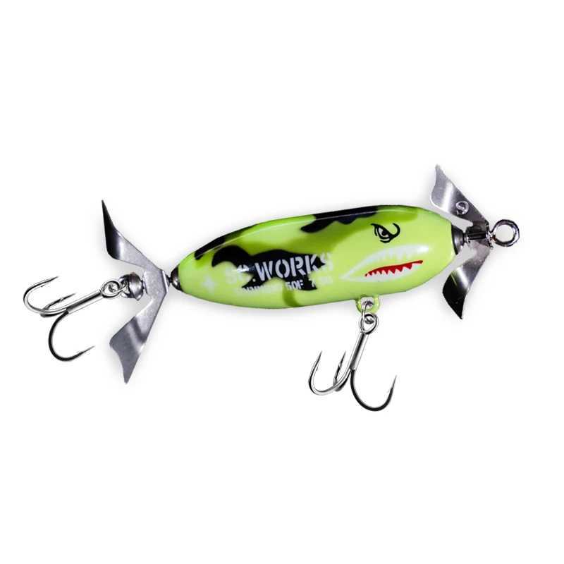 MAGIC WORKS 75g 105g Topwater Fishing Lure Whopper Popper Tail Spinner Pencil Lure Bass Artificial Bait for Fishing Pesca W250926