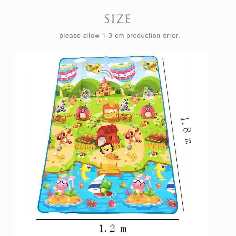 Baby Play Mat Educational Toy for Children Crawling Carpet Game Activity Gym Playground Doubel Sided Printed Kids Rug Foam Floor C2509261