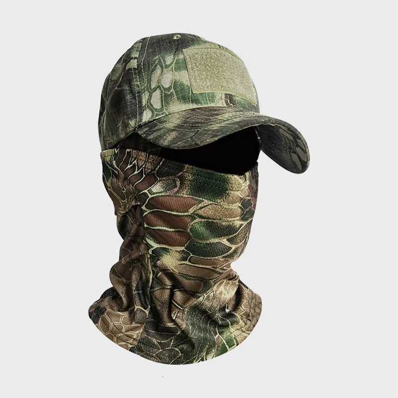 Tactical Camo Baseball with Face Mask Outdoor Sports Hat for Hiking Fishing Climbing Sun Protection Z250926