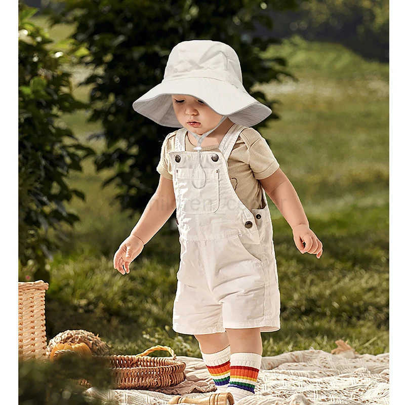 Disney Mickey Minnie Mouse Panama Summer Girls Hat Beach Sun Travel Boys Fisherman Cap Outdoor Bucket Cotton Toddler Anti UV Baby Hats H250926