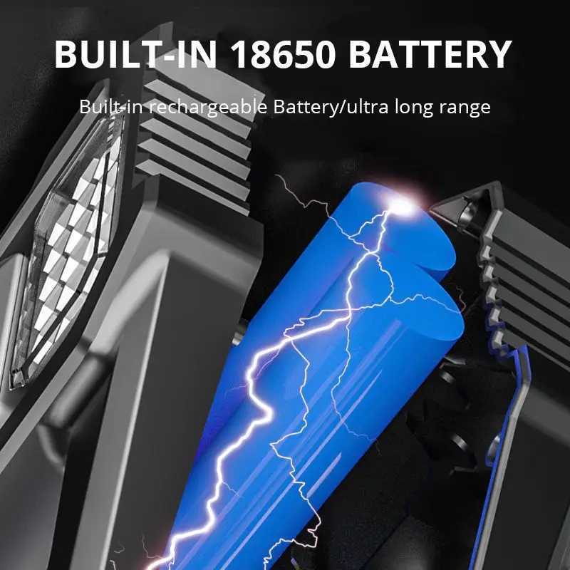 High Power Led Flashlights Rechargeable Camping Work Light Multi Functional Portable Light Solar Charging 6 Lighting Modes C250925