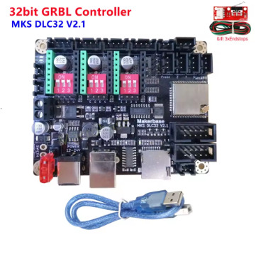 grbl 32 bit CNC shield controller ESP32 WIFI MKS DLC32 offline control panel TS24 touchscreen for laser marking machine