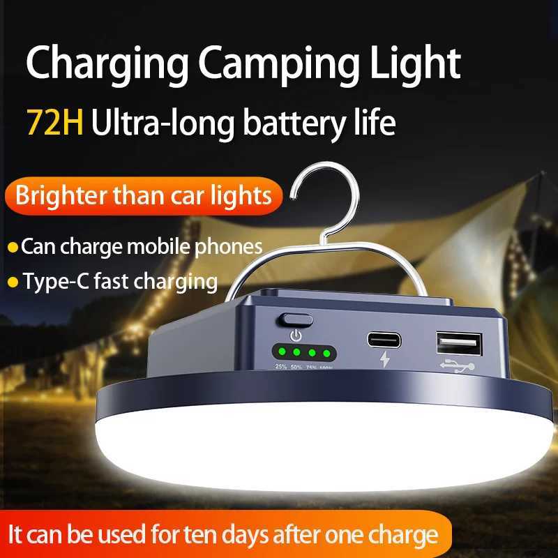 Camping Light LED Lantern Portable 4 Lighting Modes Hanging Rechargeable Outdoor Tent Emergency Light Camping with Magnet C250925