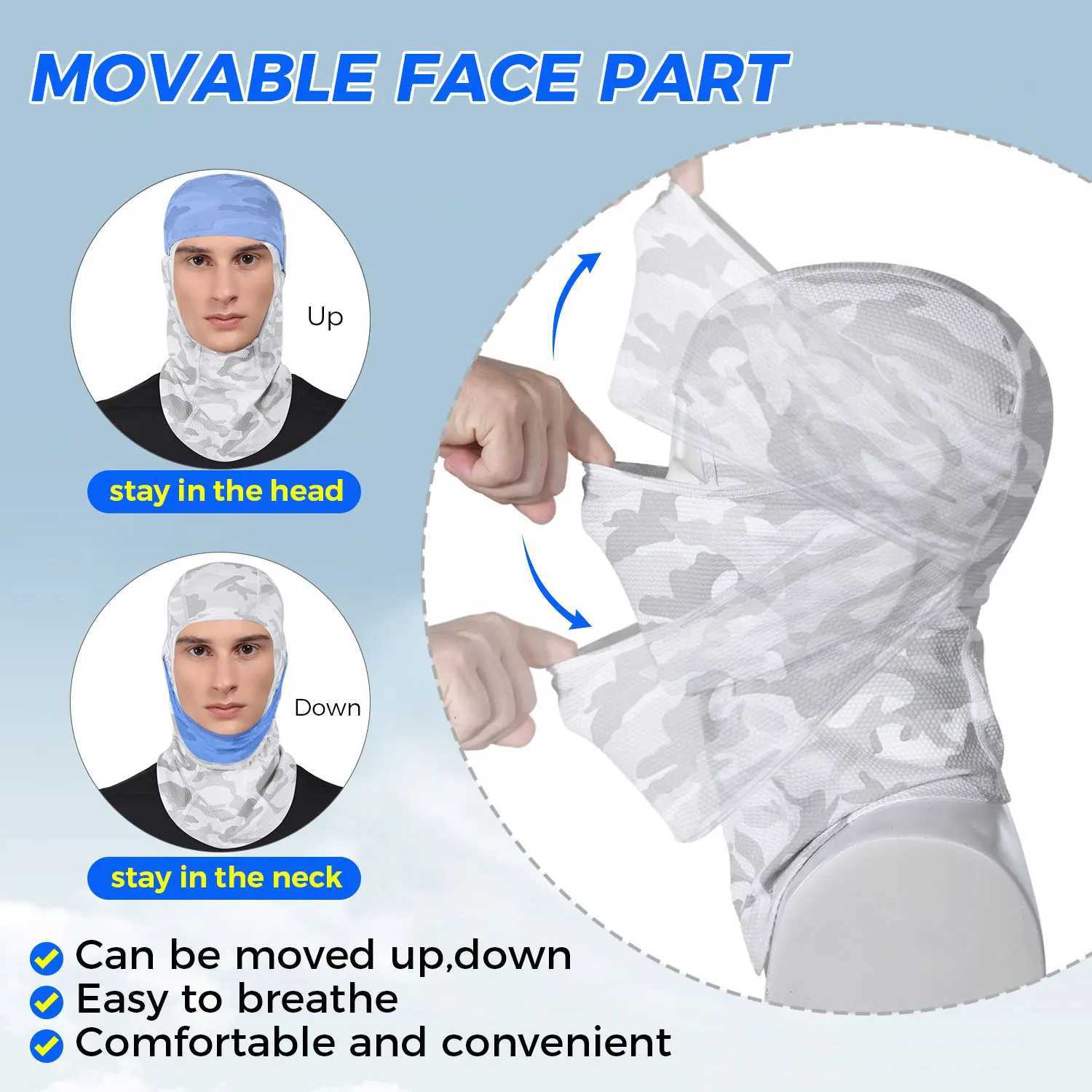Quickdry Balaclava Full Face Cover UV Protection Mask Ski Windproof Sport Bandana Hiking Cycling Motorcycle Hood Neck Scarf Z250926