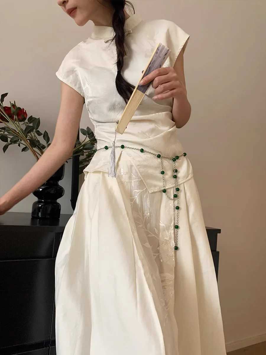 New Chinese Style HighGrade Metal Waist Chain Women With Dress 2024 New Waist TieIn Design Thin Belt L250926