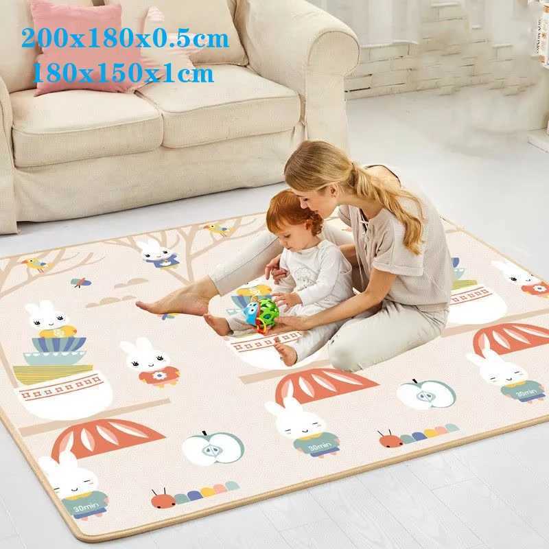 Tasteless Large Size Play Mats for Childrens Safety Mat 1cm EPE Environmentally Friendly Thick Baby Crawling Folding Mat Carpet C250926