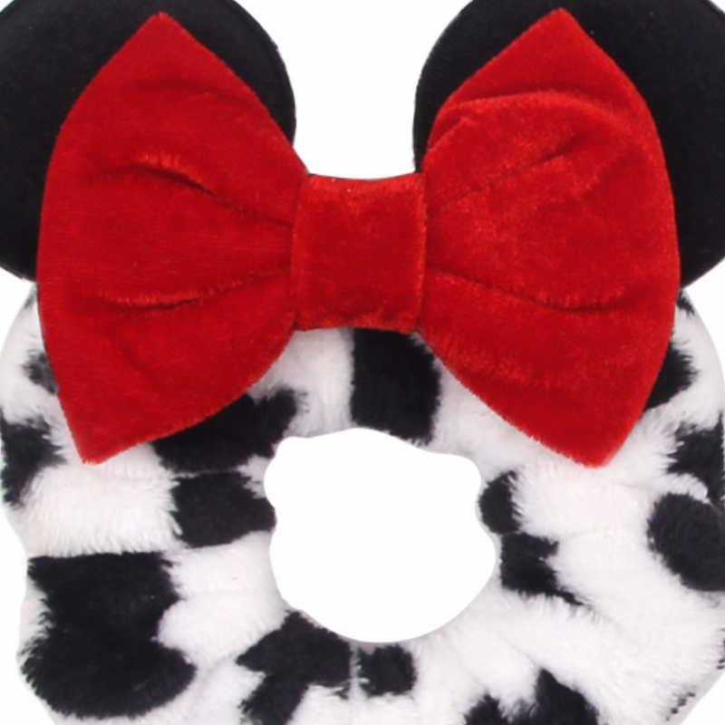 Disney Halloween girl's hair accessory hair ring Mickey Christmas hair ring thickened velvet sausage elastic gold velvet hair Halloween accessory