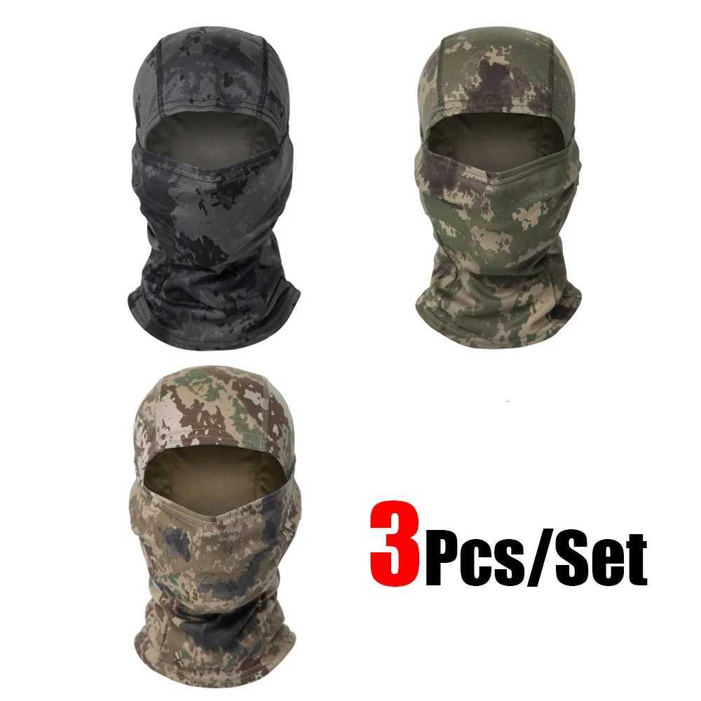 3PcsSet Unisex Sunscreen Breathable Balaclava Hat Men Cycling Full Face Mask Outdoor Sports Fishing Running Hiking Skiing Mask Z250926
