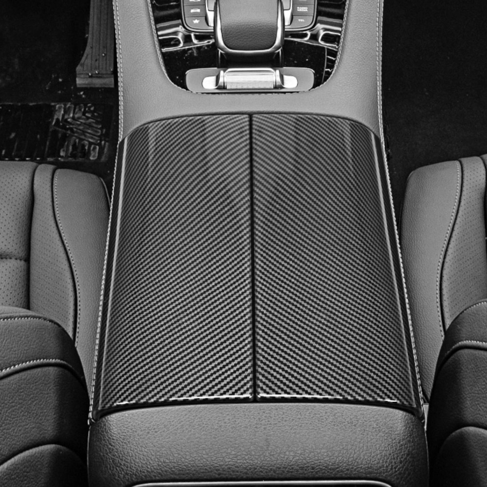 Car Center Console Armrest Box Cover Trim Carbon Fiber Protector for Mercedes Benz GLS X167 GLE W167 GLE53 Coupe C167 450 350 63 53 AMG Interior Acces