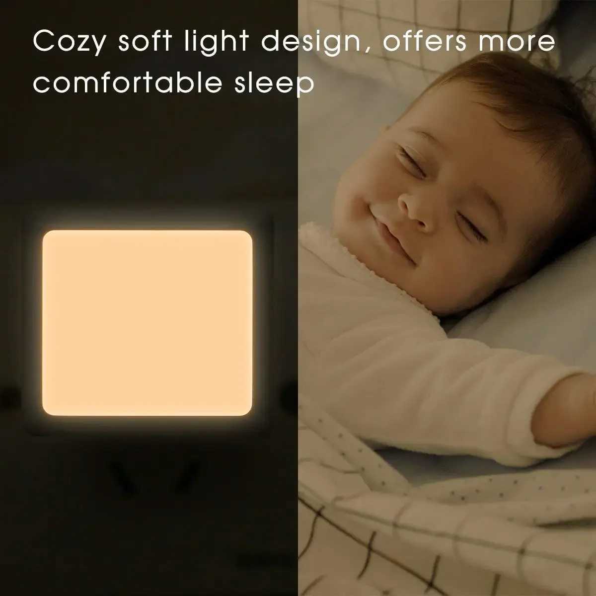 Automatic 03W LED Night Light UK Plug in WarmDay White Dusk Till Dawn Daylight Sensor Smart Energy Saving Design Home Office C250925