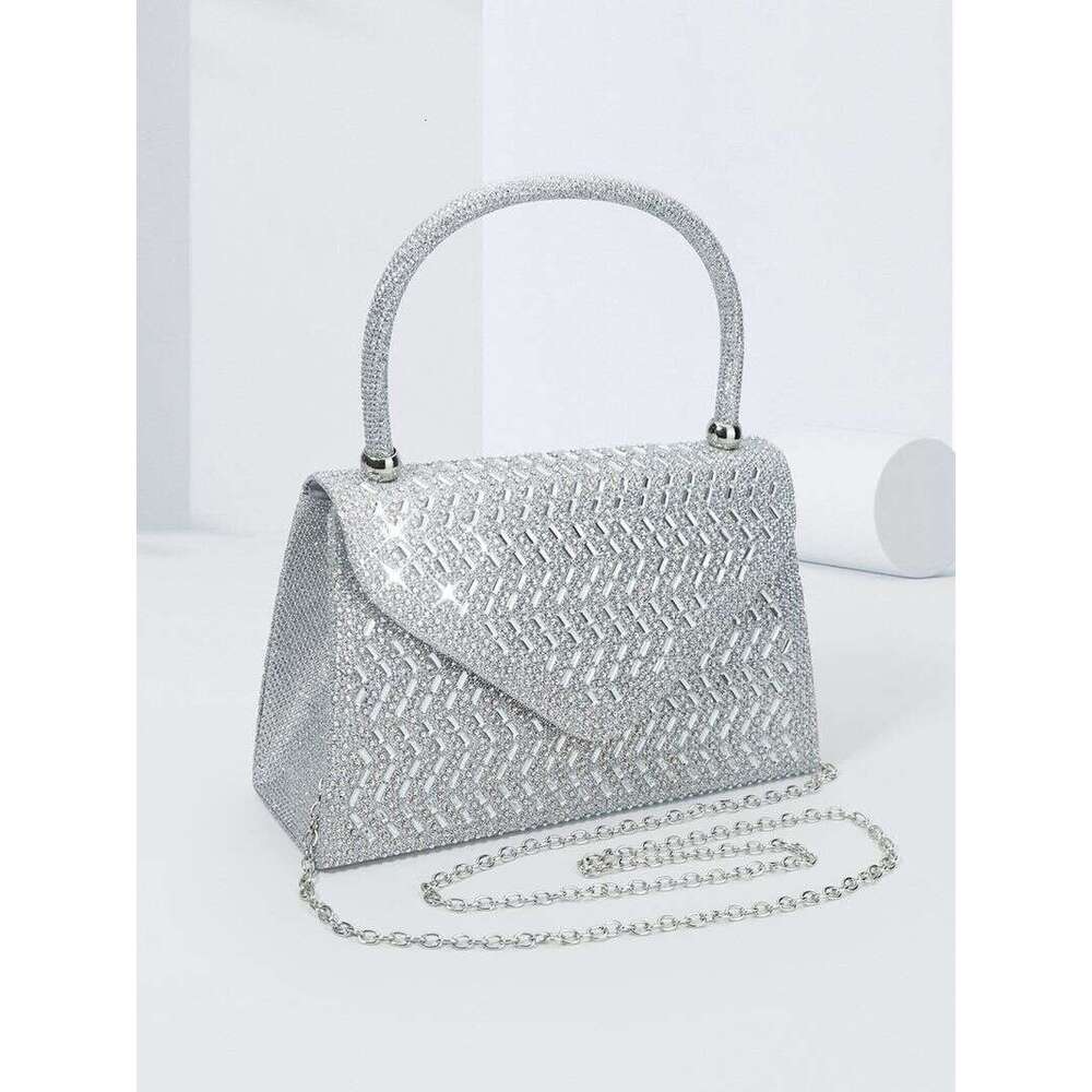 Fashion Rhinestone New Dinner Large Capacity Hand Wedding Bridesmaid Bag Princess