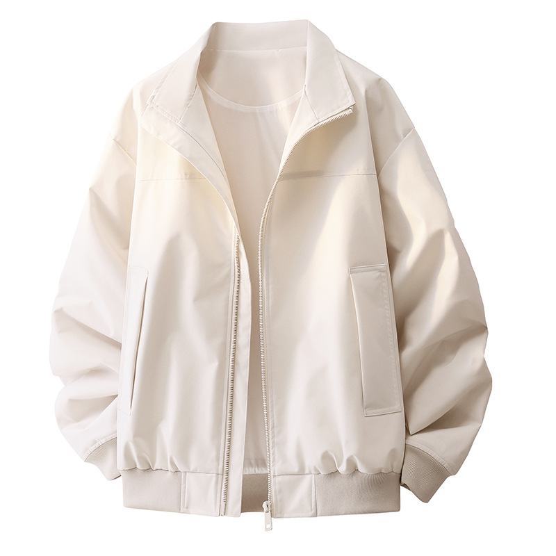 F100805 Autumn and Winter Men's Zipper Stand Collar Sweater Retro Earth Color Hoodie Women