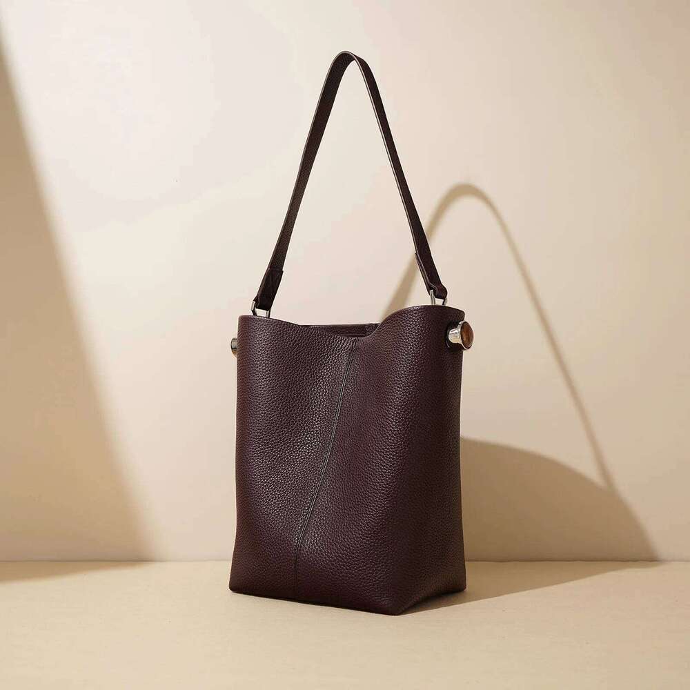 New Women Head Cowhide Leather Bucket Purses And Handbags suotong2509